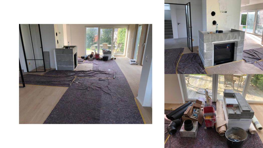 Ofenanlage in Arbeit